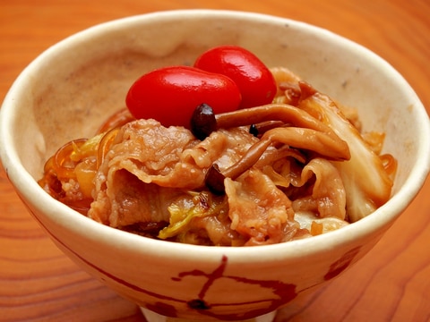 モリモリ食べる！甘辛豚すき煮丼